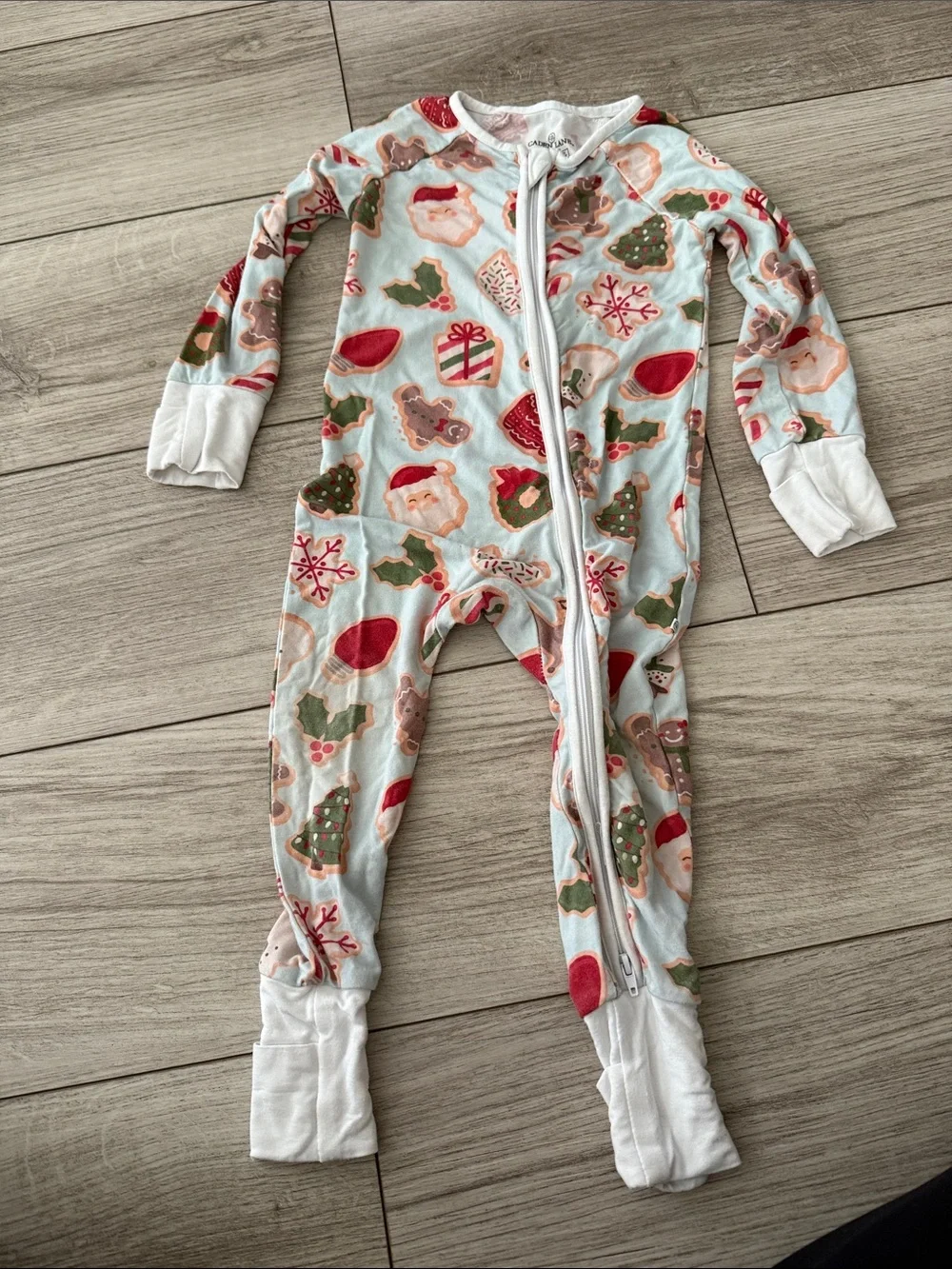 Caden Lane Cookies for Santa Footie Pajamas 12-18 months